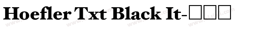Hoefler Txt Black It字体转换 Hoefler Txt Black It字体转换